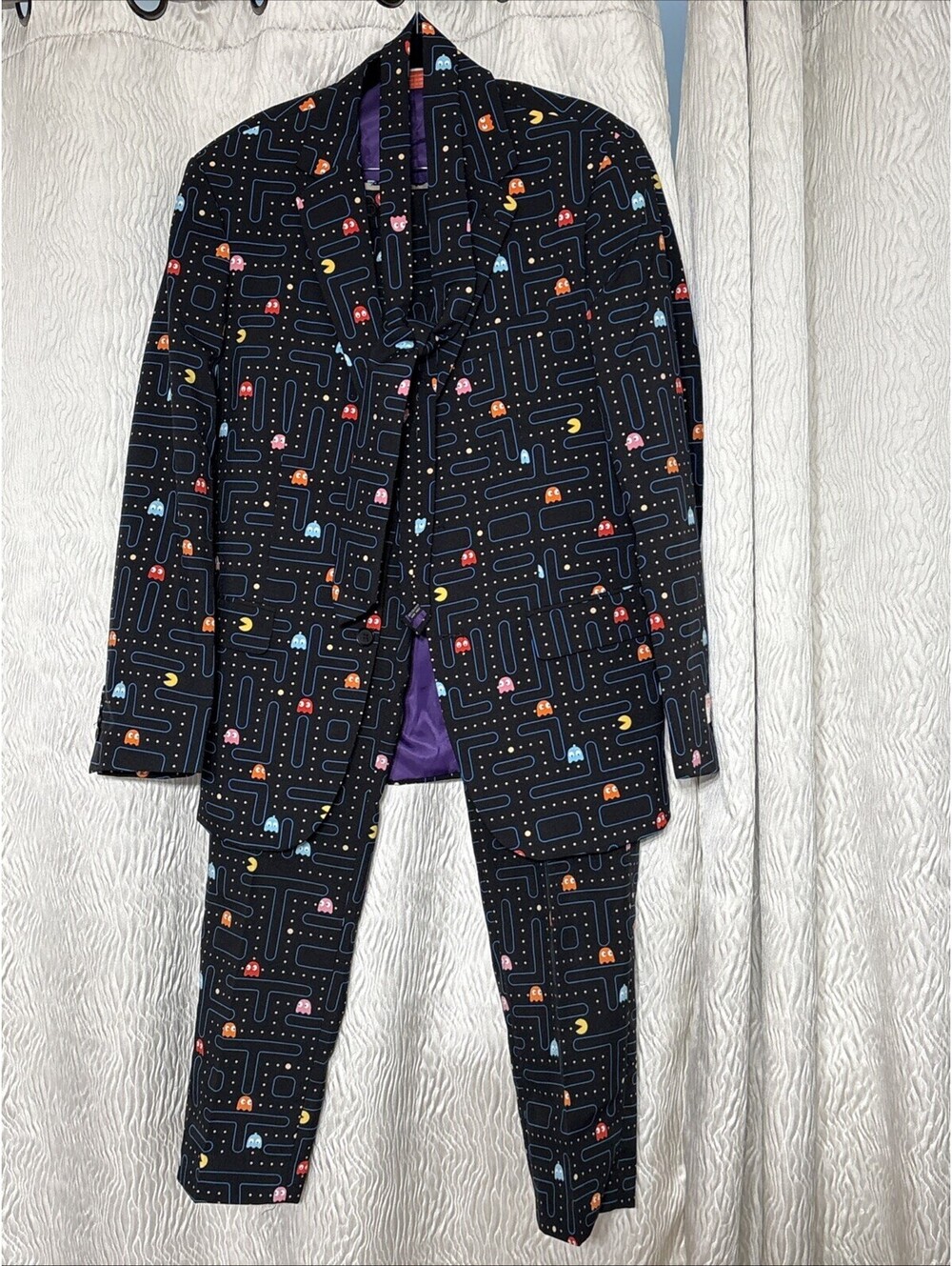 Opposuits Pac-Man Jacket & Pant & Tie Suit - Size 40  x 33" Inseam